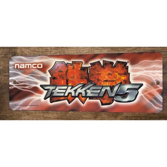 Tekken 5 Arcade 4x12 Metal Wall Video Game Marquee Banner Sign - Picture 1 of 1